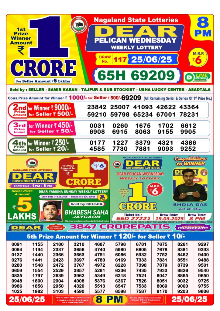 Dear-Lottery-Result-Today